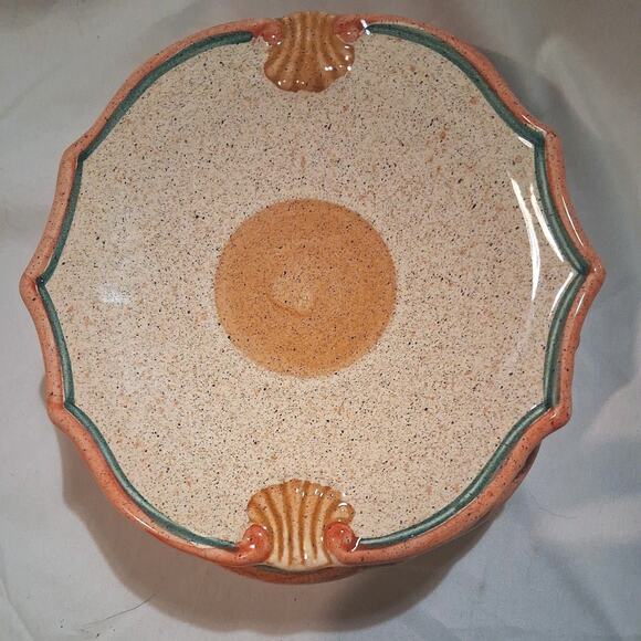 ITALIAN Neiman Marcus Horchow Stoneware Medici Saucers x4 Orange Yellow Blue - Picture 7 of 11